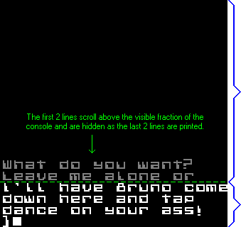 Console display - Console fraction