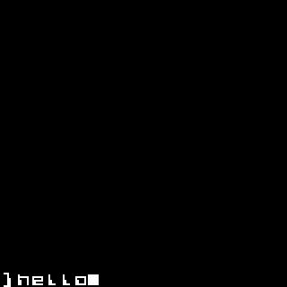 Console display - Typing input