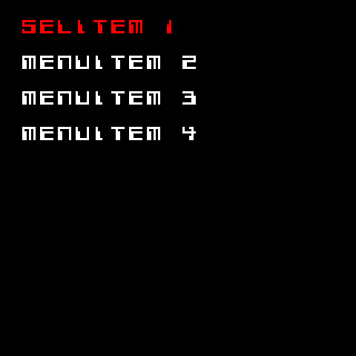 Console display - Basic menu