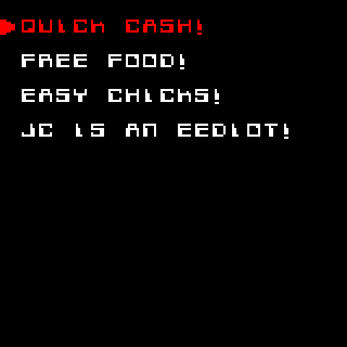Console display - Interactive menu