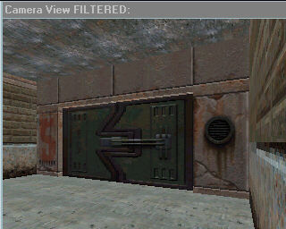 A large heavy door