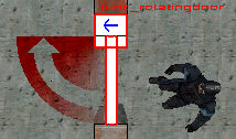 arrow pointing in another direction