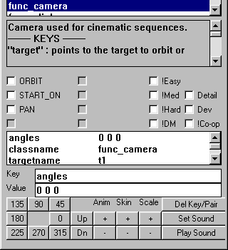 Entity dialog - func_camera