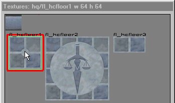 Texture selection window - Selecting texture