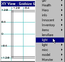 XY View - Inserting light entity