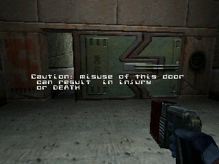 A warning message