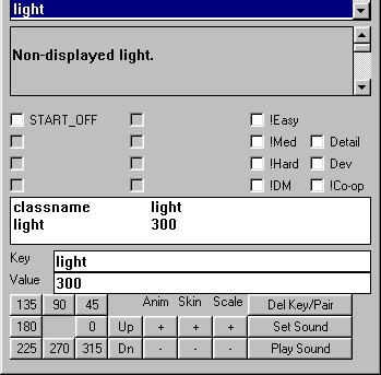 Entity dialog - Setting light key