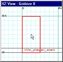 XZ View - Player entity penetrates into floor