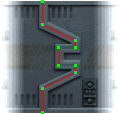 Imaginary line along the seam